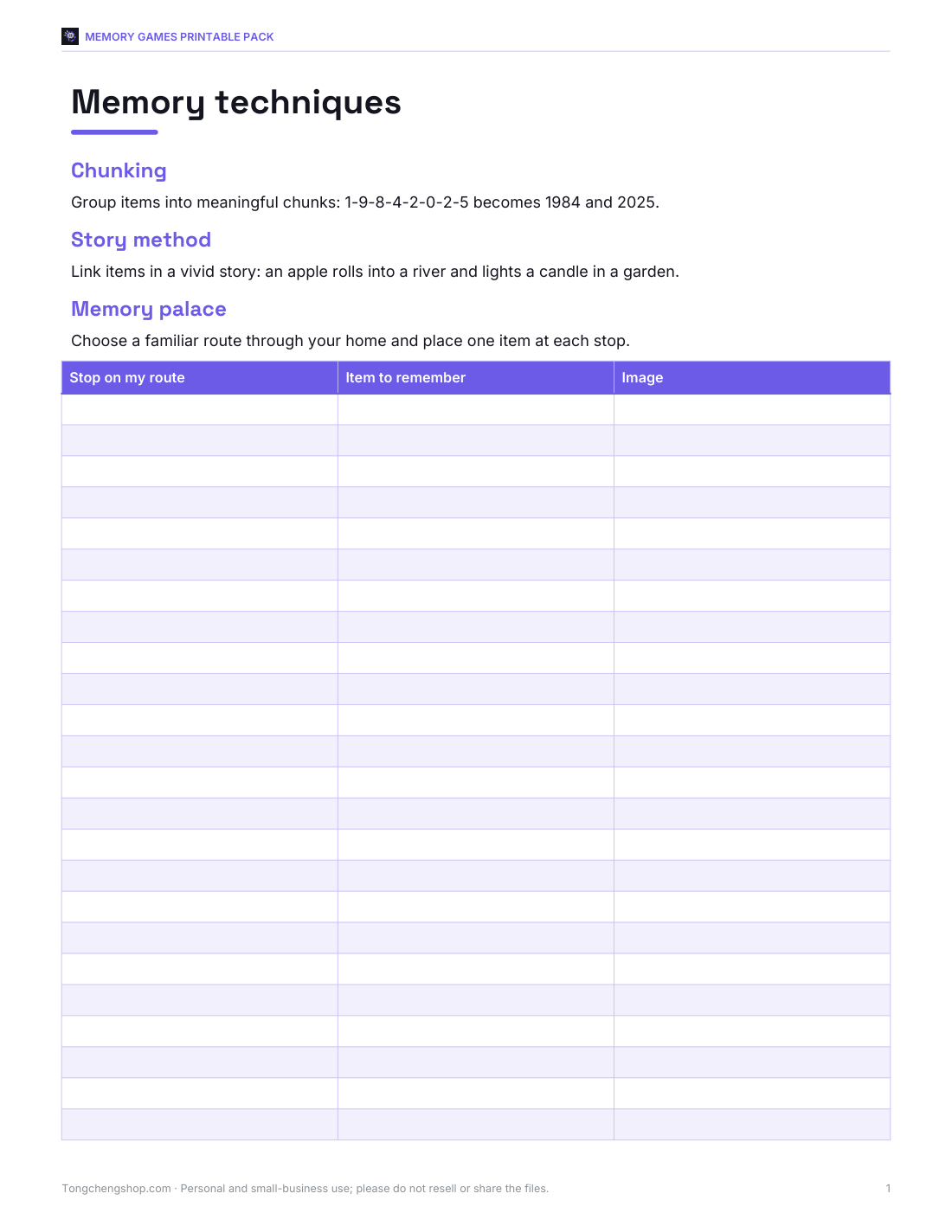 Preview of the first page of Techniques guide (PDF/DOCX)